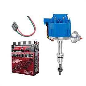 9100312 Speedway Motors Small Block Blue Hei Distributor Msd Wires And Pigtail Fits Ford 289/302