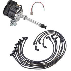 9109545 Speedway Motors Sbc/bbc Ready-to-run Ignition Kit Black Dist/over-v/c Wires