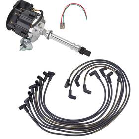 9109546 Speedway Motors Sbc/bbc Ready-to-run Ignition Kit Black Dist/under-header Wires