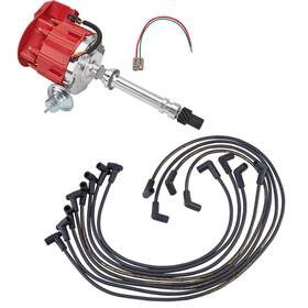 9109550 Speedway Motors Sbc/bbc Ready-to-run Ignition Kit Red Dist/blk Under-header Wire