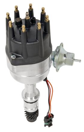 850405 Summit Racing Distributor Magnetic Pickup Mechanical Advance Black Cap Alum. V8 Each