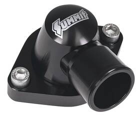 Sum-371110-bk Summit Racing Billet Alum. Water Neck Chevy Sbc/bbc V8 90 Degree Black 371110bk