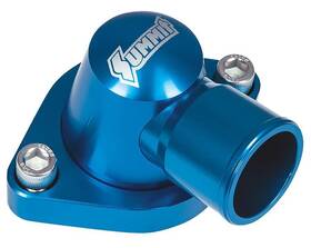 Sum-371110-bl Summit Racing Billet Alum. Water Neck Chevy Sbc/bbc V8 90 Degree Blue 371110bl