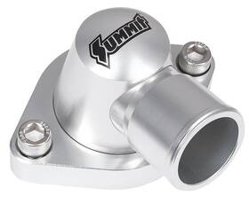 Sum-371110-cl Summit Racing Billet Alum. Water Neck Chevy Sbc/bbc V8 90 Degree Clear 371110cl