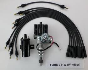36589 Top Street Performance Ford 351w Windsor Black Small Female Hei Distributor Spark Plug Wires 45k Coil