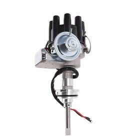 Jm6714fbk Top Street Performance Ready To Run Distributor With Female Cap For Chrysler Bb 413-440 V8 - Black