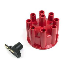 Jm6972r Top Street Performance 8 Cylinder V8 Female Pro Billet Rtr Ready To Run Distributor Cap And Rotor Kit Red