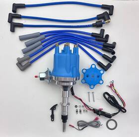 Jm7711bl-664b-cw Top Street Performance For Jeep Inline 6 232 258 Blue Small Cap Hei Distributor 8mm Usa Plug Wires
