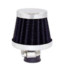 Sp7312 Top Street Performance Chrome Steel Round Clamp-on Mini Breather With Washable Black Filter