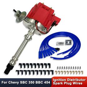 R26447 Transmountracing For Chevy Sbc 350 65k Coil Distributor And 8.5mm Straight Boots Spark Plug Wires