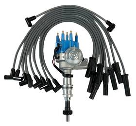 6706bl-gw Tsp Ford 351c 429 460 Blue Small Cap Hei Distributor 8mm Hi Performance Plug Wires