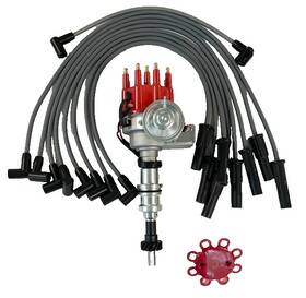 6706r-gw Tsp Ford 351c 429 460 Red Small Cap Hei Distributor 8mm Hi Performance Plug Wires