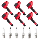 Carbole UF242 Ignition Coils And Iridium Spark Plug Set Fit For Honda Accord .... Fixed Price $118.29.
