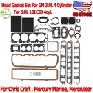 Head Gasket Kit For Chriscraft Mercury Marine Mercruiser Gm Chevy 3.0L 181CID Us. Fixed Price $63.99.