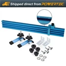 Powertec 71633 Woodworking Fence Kit For T-slot Drill Press Table Tops. Fixed Price $74.99.