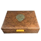 Vtg Bakelite Handle Trinket Box Brown Vinyl Art Deco Jewelry Lion Crest Regalia. Fixed Price $17.59.