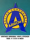 Arrow Racing Components Vintage Original Vinyl Decal Sticker Performance-nhra. Fixed Price $8.69.