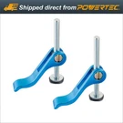 Powertec Aluminum Cam Clamp 5/16"-18 Threaded Insert Hold-down 2PCS 71165. Fixed Price $17.99.