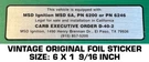 Msd Ignition 6A, Pn 6200 Vintage Original Foil Decal Sticker - Vehicle Equipped. Fixed Price $8.00.