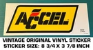 Accel Vintage Original Vinyl Decal Sticker Performance- Nhra Engines. Fixed Price $7.24.