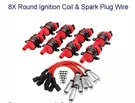 Carbole Round D585 Ignition Coil Pack And 748UU 8MM Spark Plug Wires. Fixed Price $95.00.