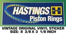Hastings Piston Rings Vintage Original Vinyl Decal Sticker-drag-nascar-racing. Fixed Price $8.73.