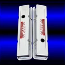 Sbc Chrome Valve Covers With 350 Red High Performance Emblems Factory Height. Fixed Price $93.99.