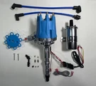Amc/jeep 290 304 343 360 390 401 Blue Small Cap Hei Distributor + Chrome Coil. Fixed Price $201.94.