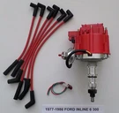 Ford Inline 300 Straight Cyl. 1977-86 Hei Distributor + Spark Plug Wires-red. Fixed Price $173.95.