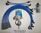 Dodge 273 318 340 360 Blue Small Cap Hei Distributor + 45K Coil Usa Plug Wires. Fixed Price $163.46.