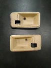 78 79 80 C3 Corvette Door Latch Bezels - Doeskin Pair. Fixed Price $20.00.