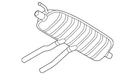 Genuine Audi Exhaust Muffler 7L8-253-609-AN. Fixed Price $2482.34.