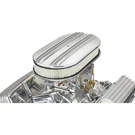 Speedway Motors 15" Polished Aluminum Double Finned Retro Oval Air Cleaner Kit. Fixed Price $106.99.