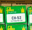 Ignition Distributor Cap; Filko # CH52; Fits V-8 Mopar; 1959-1993 (black Color). Fixed Price $22.95.