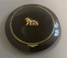 Antique Bakelite Lion Powder Bowl Belle Epoque 1900 Collection Polder Box. Fixed Price $46.52.