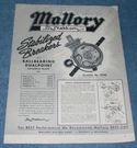 1953 Mallory Stabilized Breakers Vintage Dual Point Distributor Ad. Fixed Price $10.99.