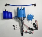 Amc/jeep 290 304 343 360 390 401 Blue Small Cap Hei Distributor + Chrome Coil. Fixed Price $203.94.