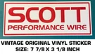 Scott Performance Wire Vintage Original Vinyl Decal Sticker - Racing Engine. Fixed Price $7.23.