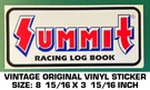 Summit Racing Log Book Vintage Original Vinyl Decal Sticker-drag-performance. Fixed Price $5.78.