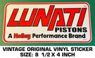 Lunati Pistons Vintage Original Vinyl Decal Sticker-drag-nascar-racing-holley. Fixed Price $9.39.
