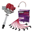 Sbc Bbc Hei Distributor And Red Spark Plug Wiring Kit. Fixed Price $175.99.