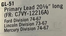 Gp Guaranteed Parts GL-51 Distributor Lead. Fixed Price $15.00.