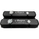 Mopar 383 400 440, Dodge, Plymouth, Chrysler Valve Covers - Black Powder Coat. Fixed Price $295.00.