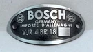 Bosch Distributor Id Tag Plate, Vjr 4 Br 18. Fixed Price $26.00.