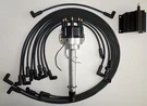 Sbc Chevy 350 Black Pro-billet Distributor,coil & Spark Plug Wires Under Exhaust. Fixed Price $156.83.