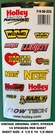 Holley Lunati Hooker - Original Decal Sheet 14 Qty Stickers Per. Fixed Price $8.66.