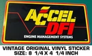 Accel Dfi Engine Management Systems - Vintage Original Vinyl Decal Sticker. Fixed Price $9.42.